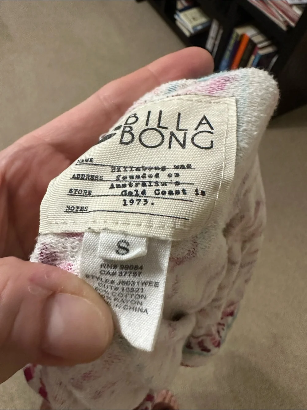 Billabong Women’s Pink Multicolor Hooded Swim Cover-Up Top - small - Picture 8 of 8